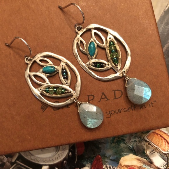 Silpada Silver, Turquoise and Labradorite Earrings - Picture 4 of 16